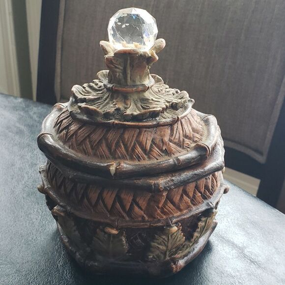 Trinket Box with Crystal Accent - Picture 1 of 9